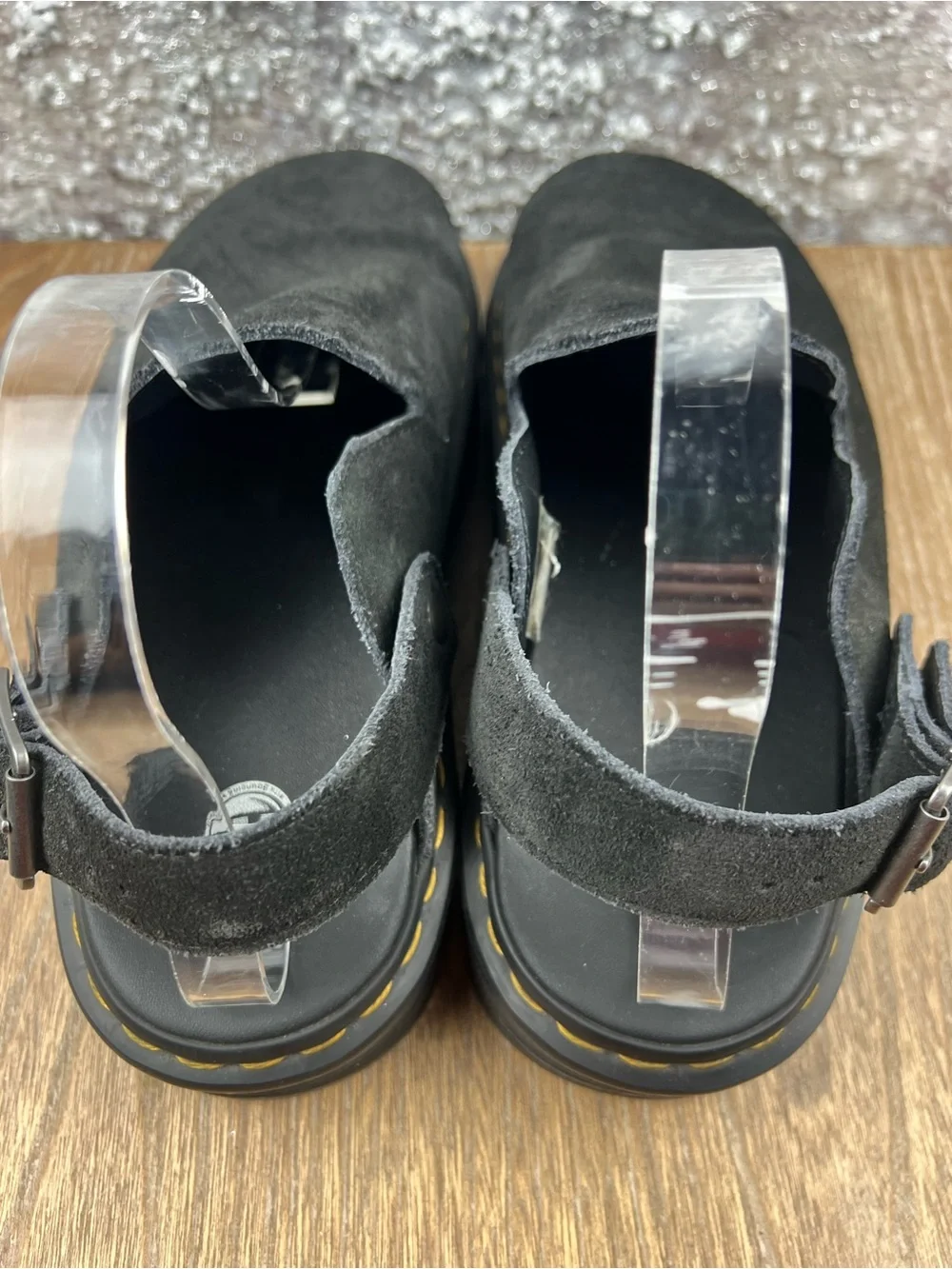 602 Dr. Martens ZEBZAG Mule Men’s Black Suede Clog Sandals 9